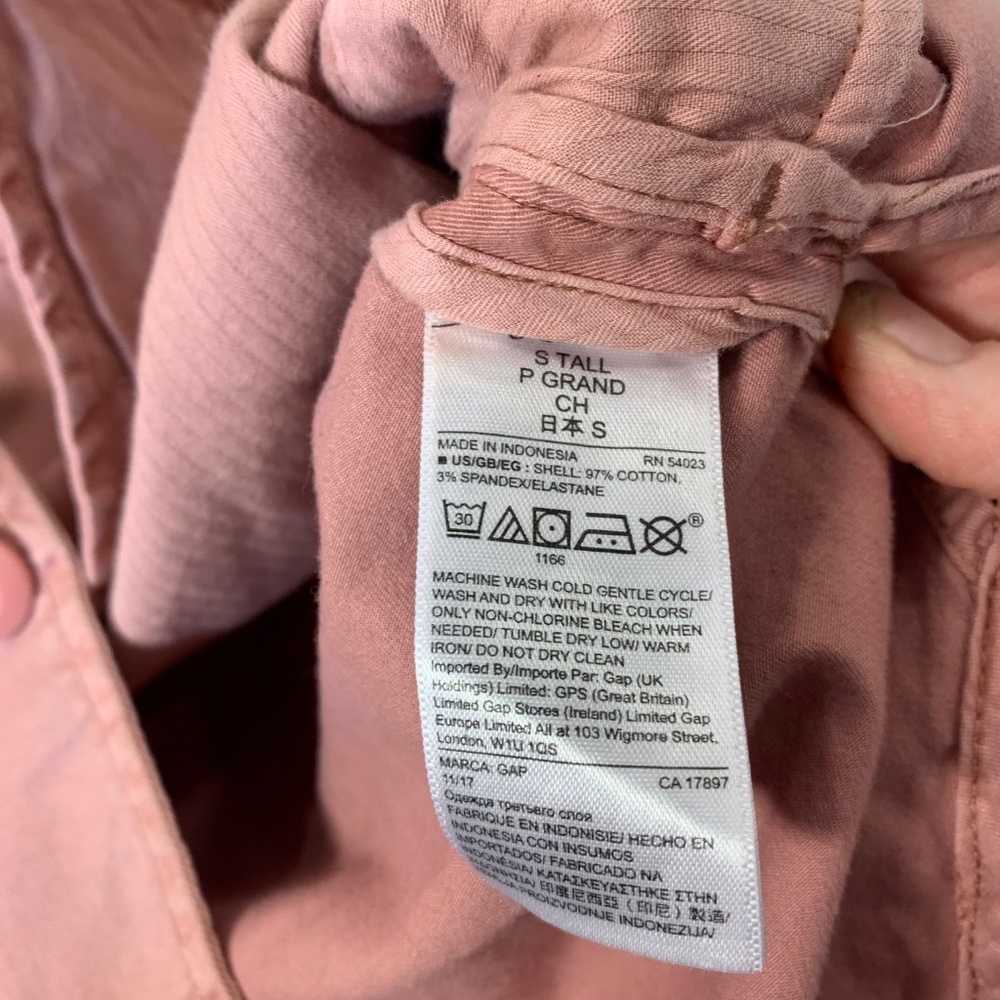 GAP Vintage Pale Pink Denim Jacket – Y2K Utility Style - Picture 7 of 16